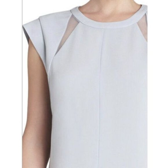 BCBG ALYCIA Cocktail Dress Sheer Cut Out Mini Smoke Gray NWT 6 - Picture 5 of 11